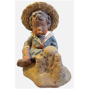 RARE Vintage Sarah's Attic 1990 Limited Edition Tillie & Sand Castle Figurine